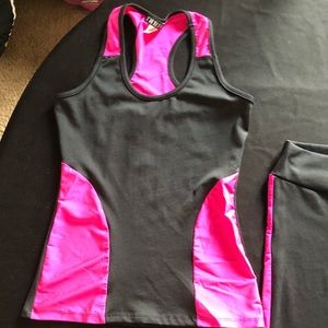 Thriller Pants - Racer Tank and Lace insert leggings Thriller Pants - Racer Tank and Lace insert leggings